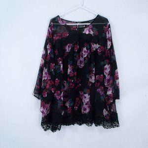 Lane Bryant Floral Bell Sleeve Top 26